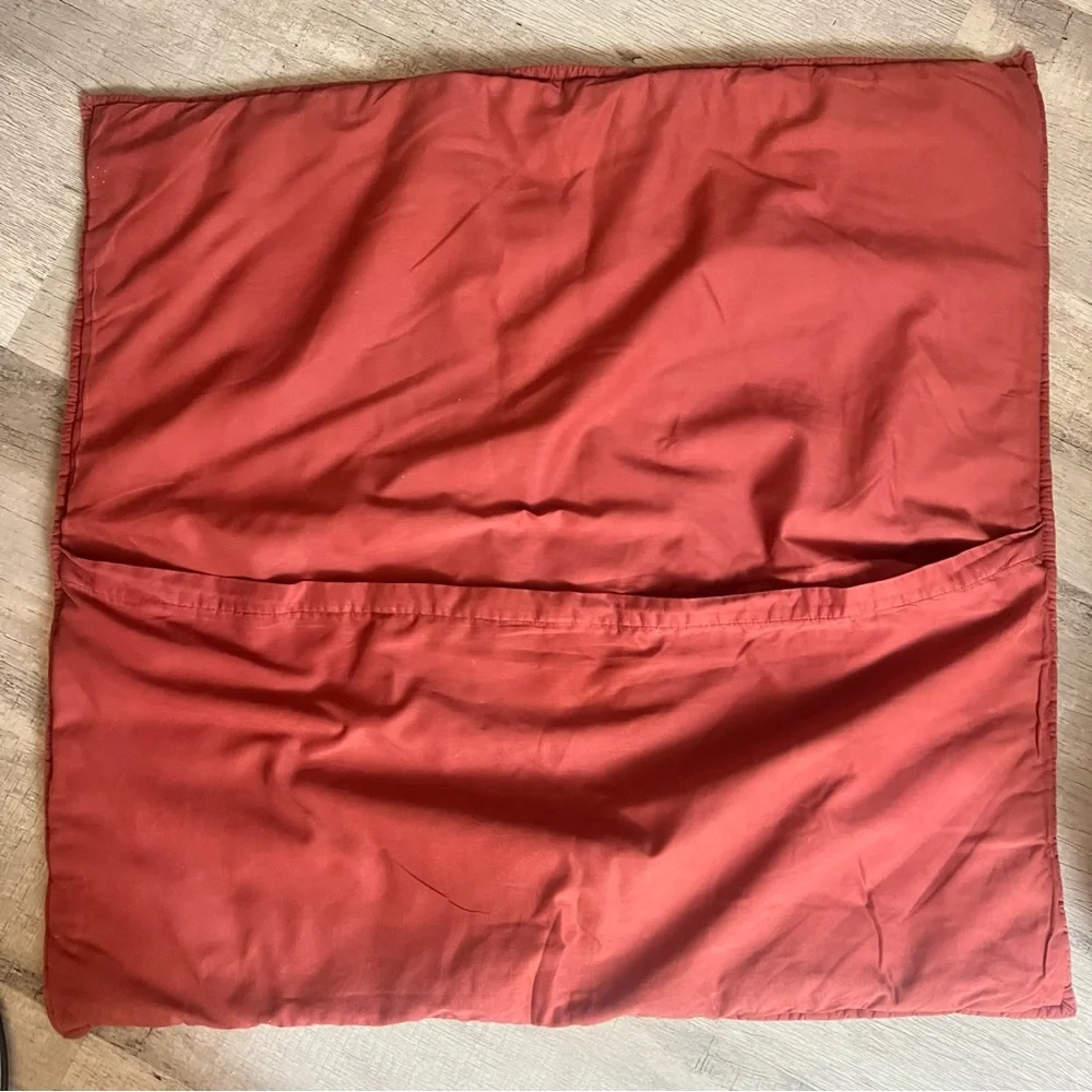 West Elm Quilted Terracotta Euro Square Pillow Sham - 1